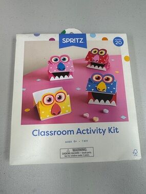 Spritz Classroom Activity Kit - Colorful Kids Craft Set (Pink, Yellow, Blue)